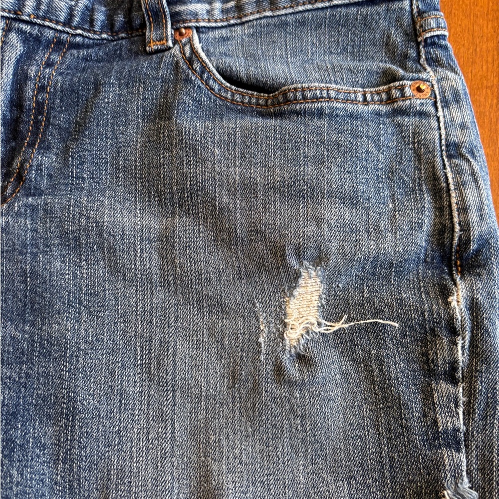 Lucky Brand Size 10/30 Distressed Frayed Denim Shorts Blue Cutoff Jean Shorts - Picture 3 of 13